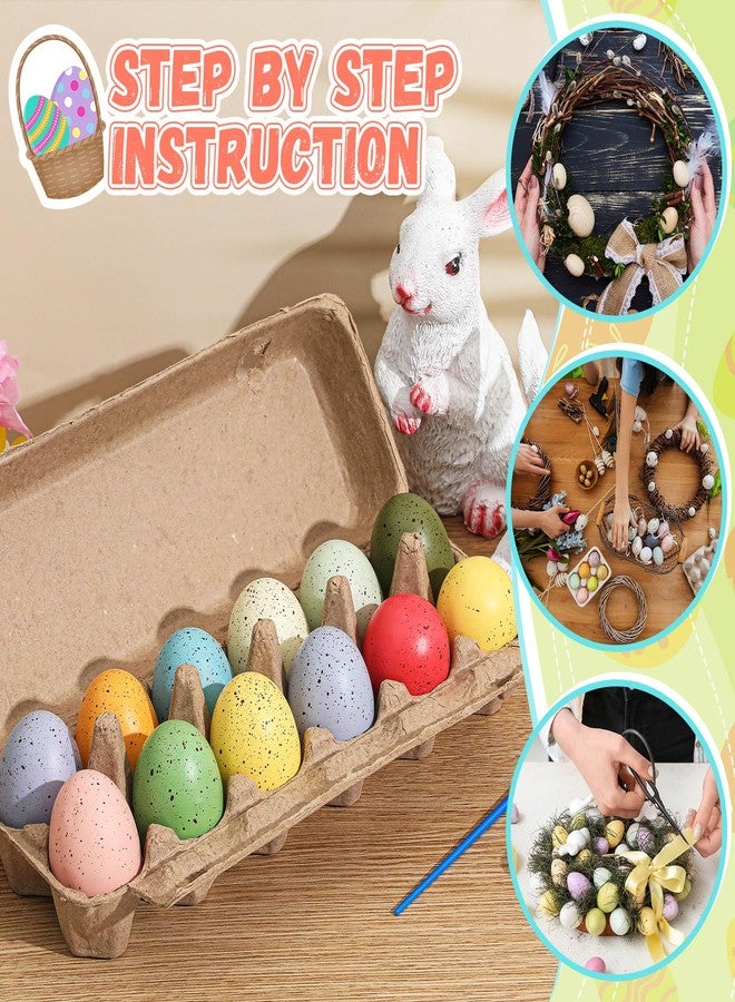 مجموعة ميني إنفلات من 12 بيضة عيد الفصح الإسفنجية مقاس 2.4 بوصة، بيض ملون بألوان الباستيل منقطة مع علب كرتونية لتزيين الطاولة والمنزل والحديقة والدجاج وحفلات عيد الفصح الربيعية (متعددة الألوان) - Image 3